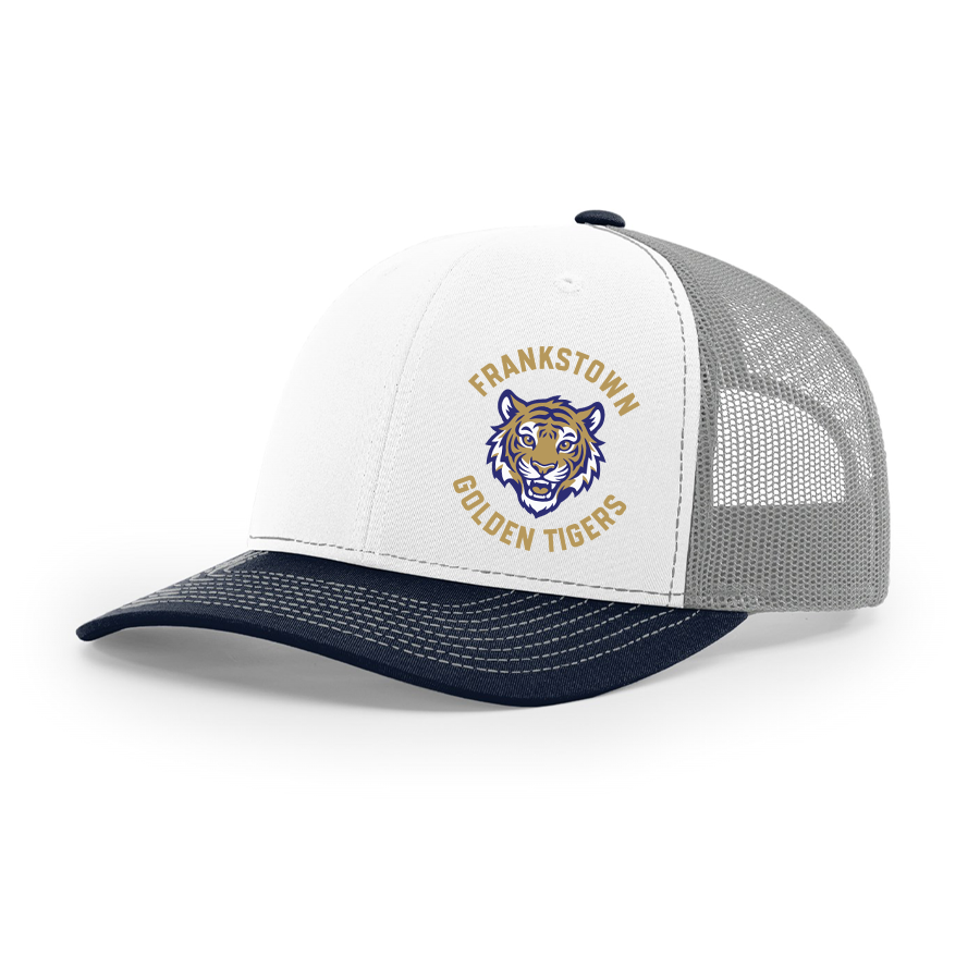 White/Aluminum/Navy Richardson Trucker Cap