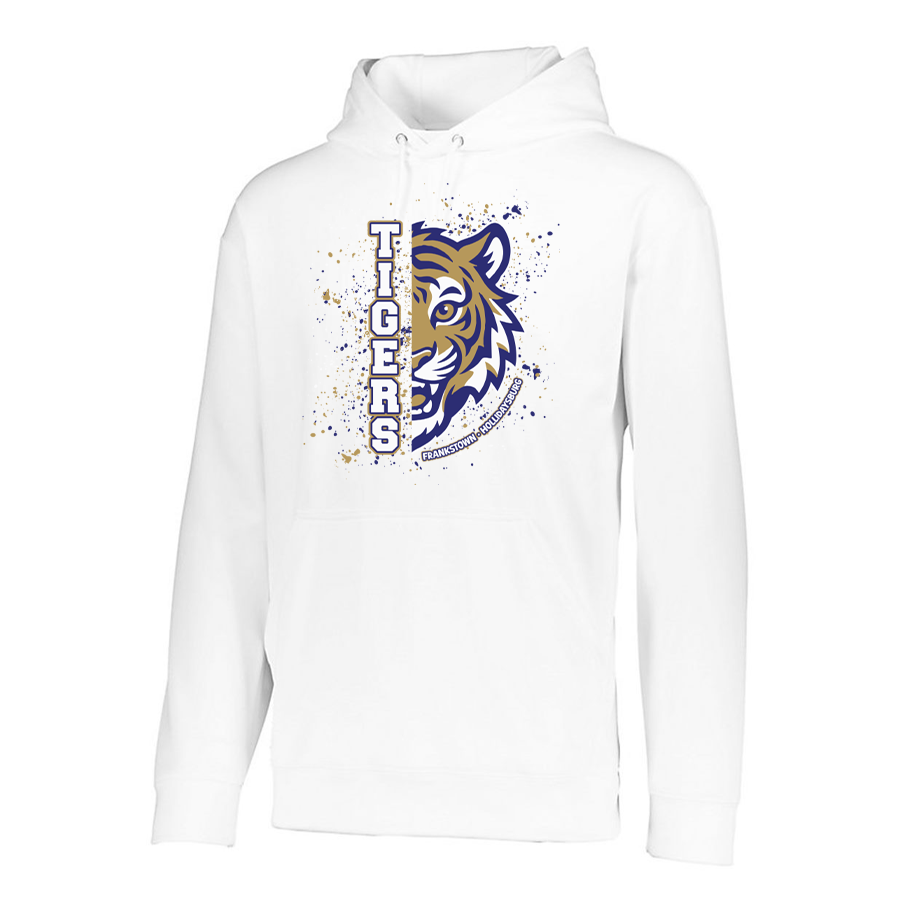 White Wicking Fleece Pullover Hoodie