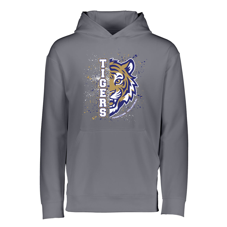 Youth Graphite Wicking Fleece Pullover Hoodie