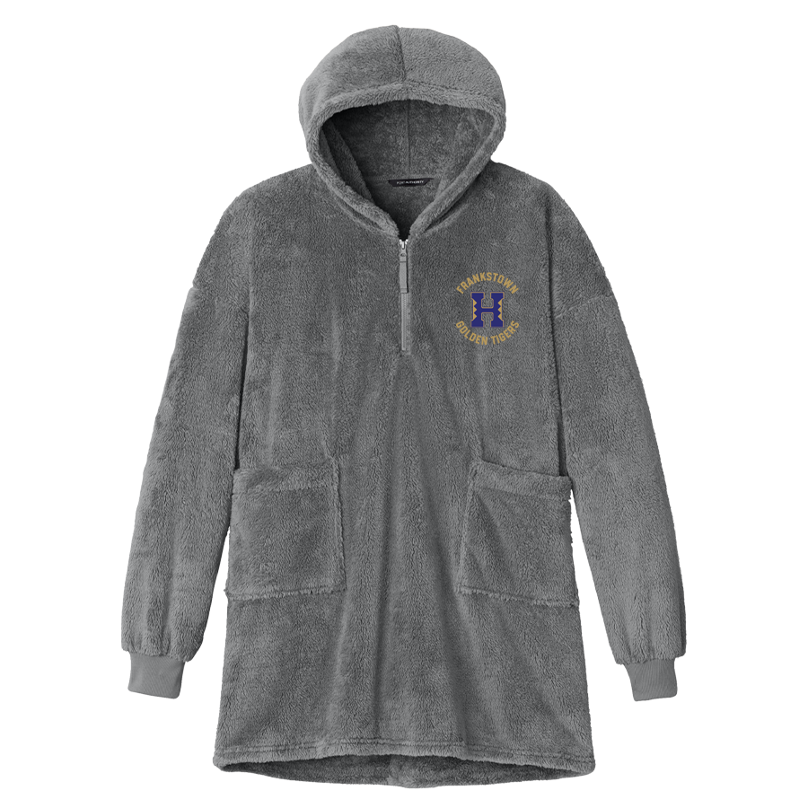 Smoke Grey Plush Poncho