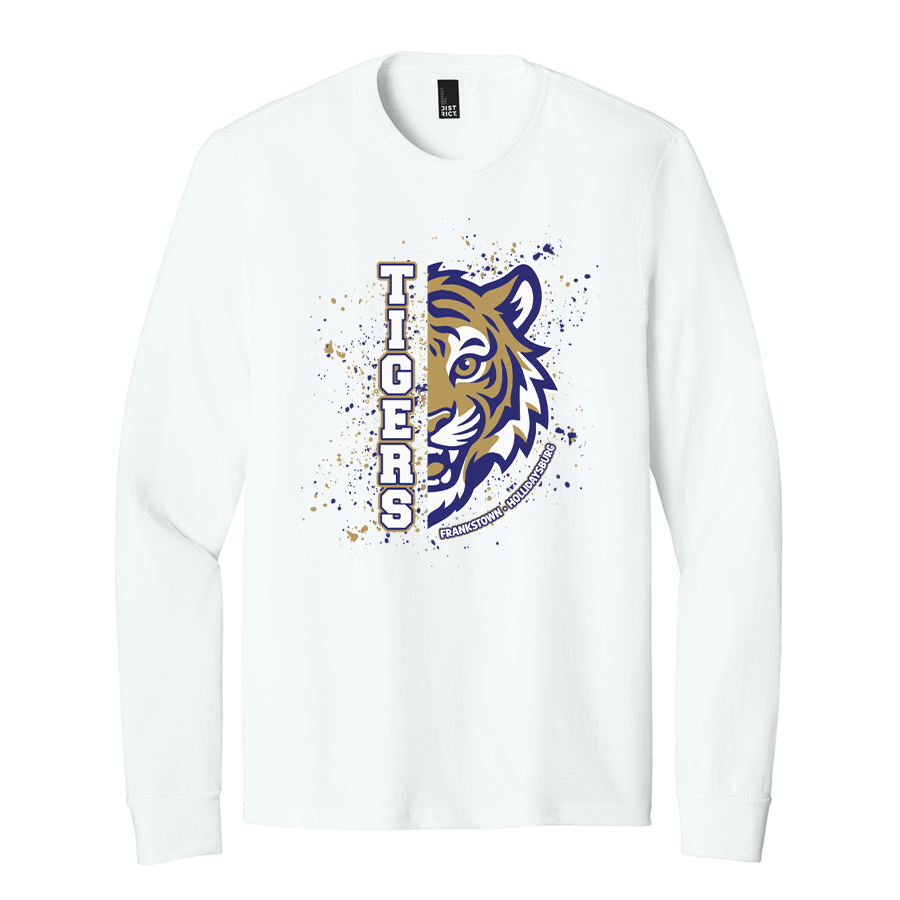 White Super Soft Tri Long Sleeve Tee