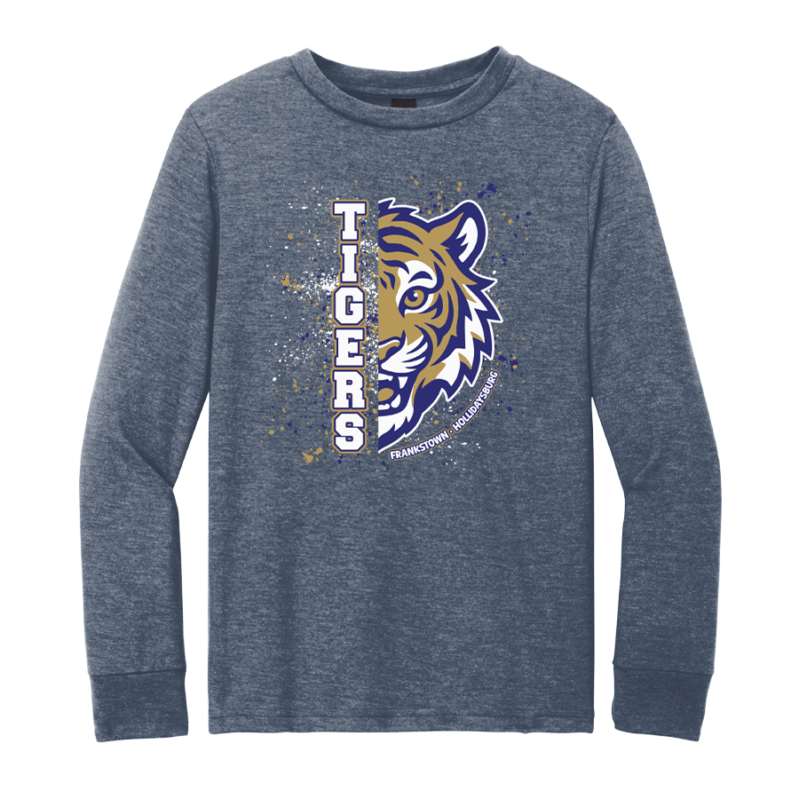 Youth Navy Frost Super Soft Tri Long Sleeve Tee