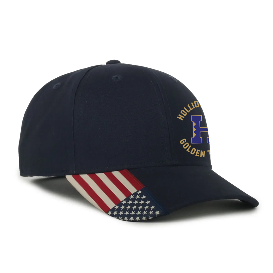 Navy USA Flag Bill Cap