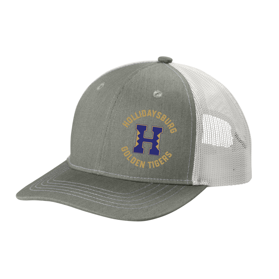 Heather Grey/White Snapback Trucker Cap