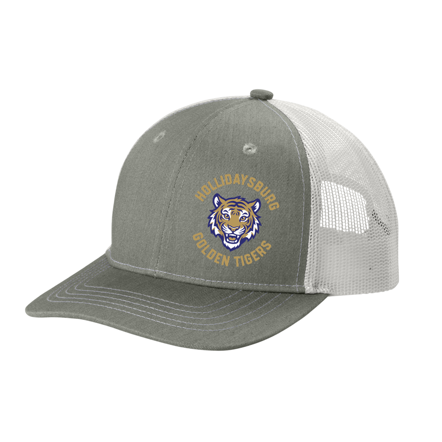 Heather Grey/White Snapback Trucker Cap